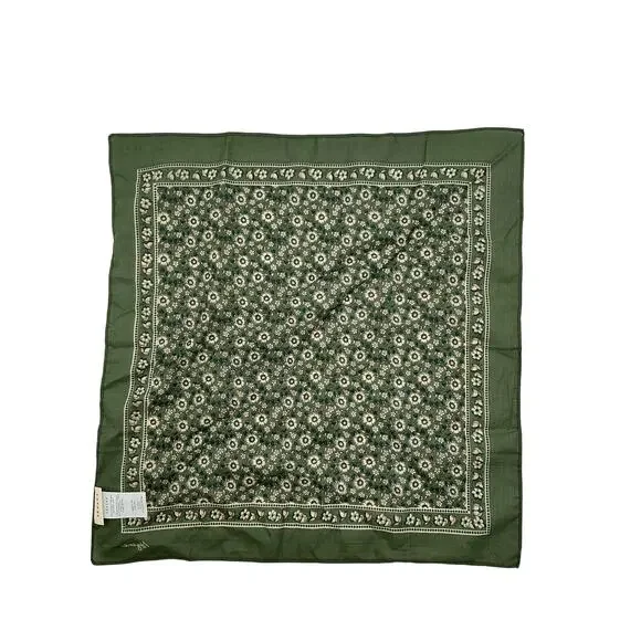 Sézane 'Floral' Green Cotton Scarf Size OS - Picture 5 of 6